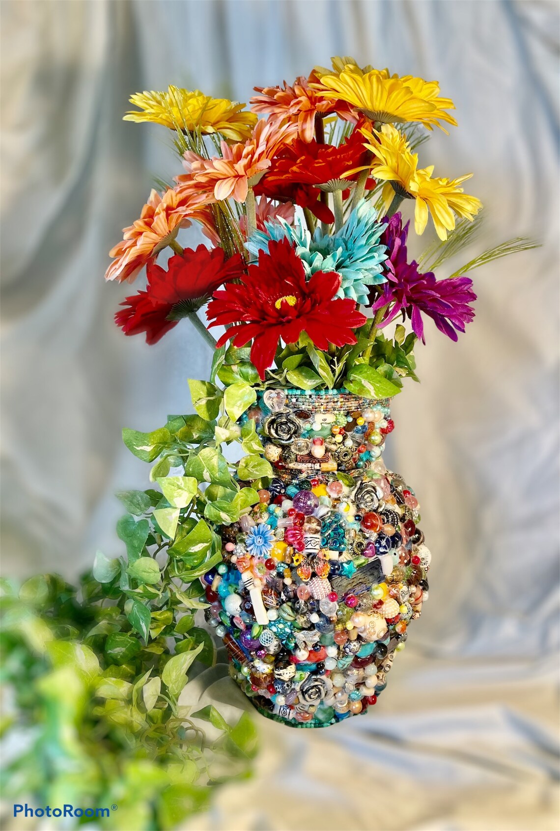 Large Beaded Vase Etsy Canada