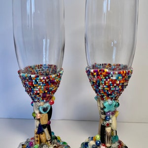 Toasting Glasses- Champagne Flutes- Set of 2