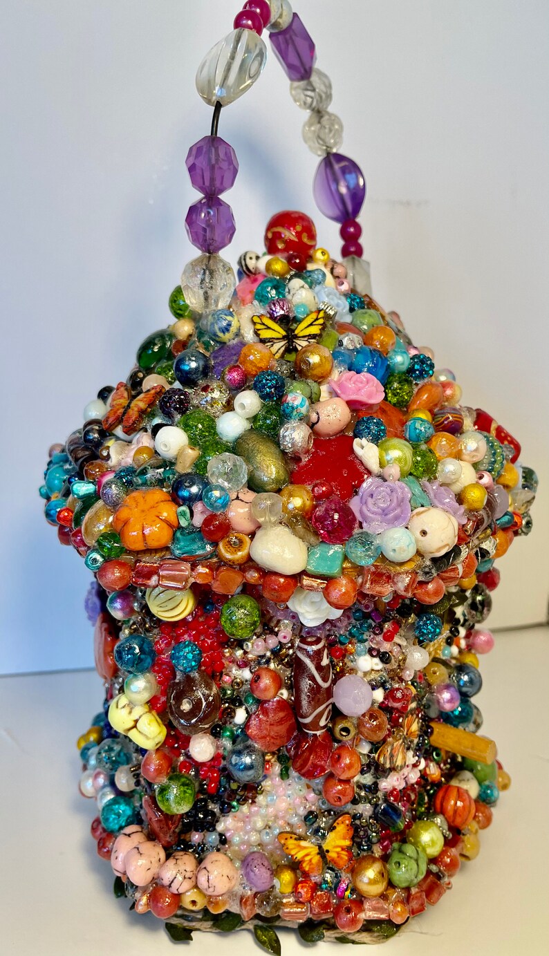 Beaded Bird House Etsy