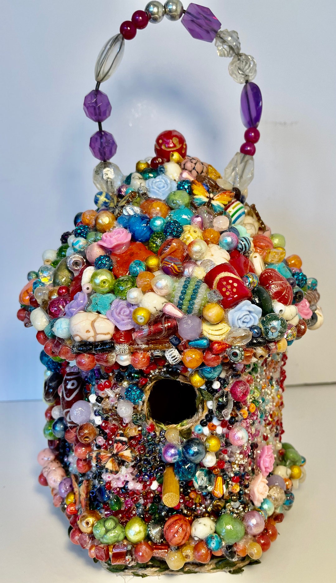 Beaded Bird House Etsy