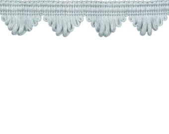 Laura Ashley Fan Edge Tassel Fringe Trim colour DUCKEGG Trim for Cushions Blinds Curtains lampshades Throws. Duckegg Priced by the meter