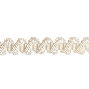 10mtrs Baroque Scroll Gimp Trim Braid, NATURAL. Upholstery Soft Furnishings Blinds Cushions lampshades Fringe Trim