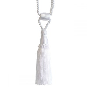 Monaco Barrel Tieback, White - Sold Individually