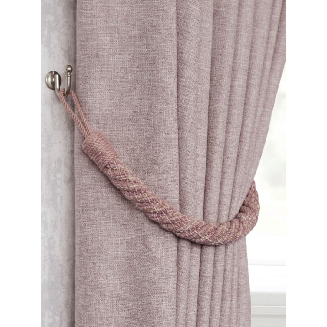 Coiled Rope Drapery Laura Ashley Felton Rope Curtain Drapery Tieback Blush Pink - Etsy
