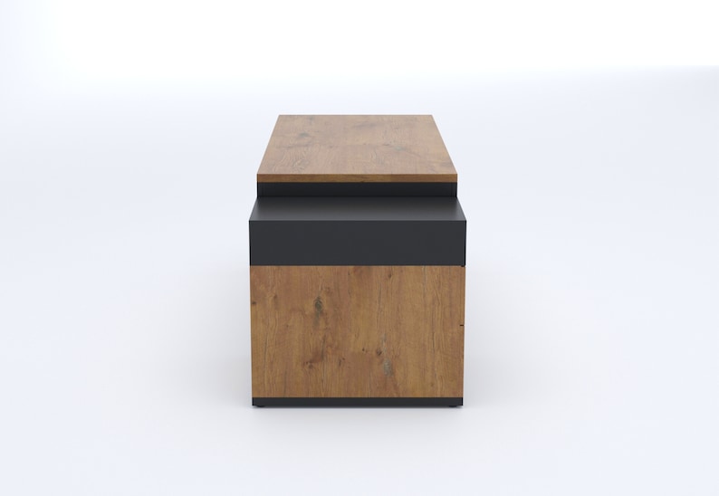 Biurko z szufladami szafką styl loft biurko z szufladami do biura z kontenerkiem zdjęcie 3