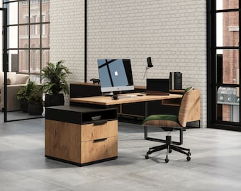 Bureau avec tiroirs bureau de style loft avec tiroirs pour le bureau avec piédestal