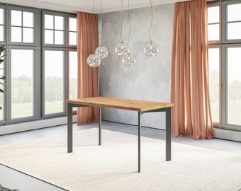 Een universele eettafel voor op kantoor loft eiken lancelot moderne stijl