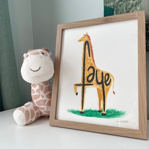 Baby Name Animal Art