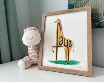 Baby Name Animal Art