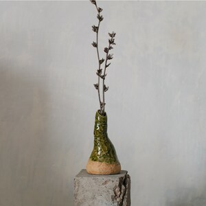 Vase für ein Teebrett, Ikebana-Vase, kleine Vase, Vase für eine Blume, Innenvase, Tonvase, Vase in Wabi-Sabi-Ästhetik Bild 3