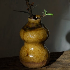 Vase for a tea board, Ikebana vase, Small vase, Vase for one flower, Interior vase, Clay vase, Vase in wabi sabi aesthetic image 2