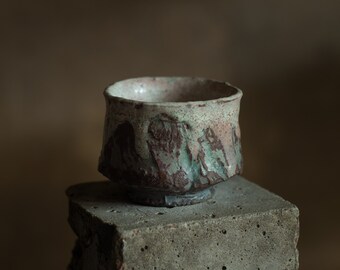 Ceramic cup, Yunomi, Wabi sabi cup, Rough teacup, Japanese tea cup, Teabowl