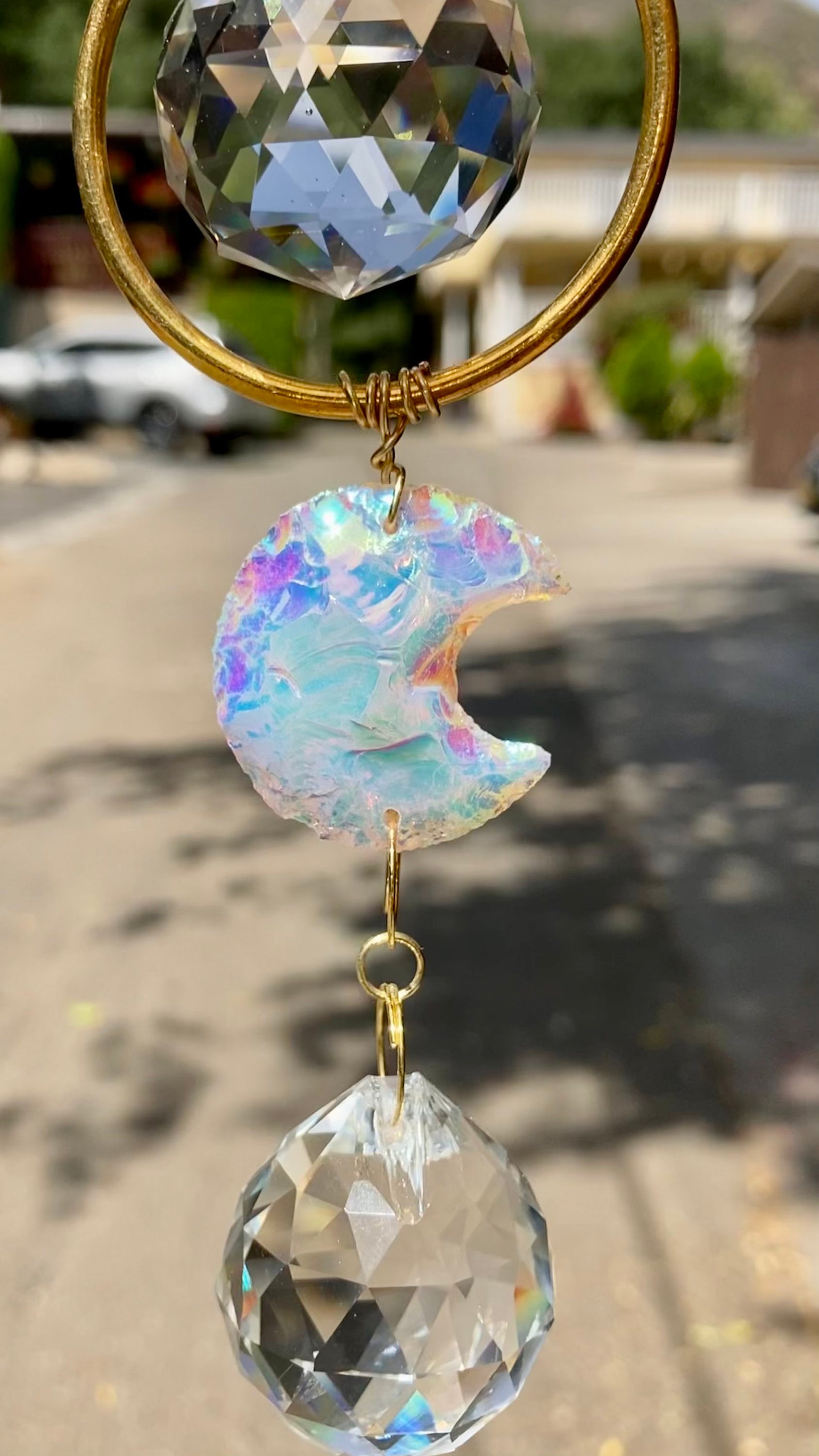 Crescent Moon boho moon home decor garden decor copper Etsy