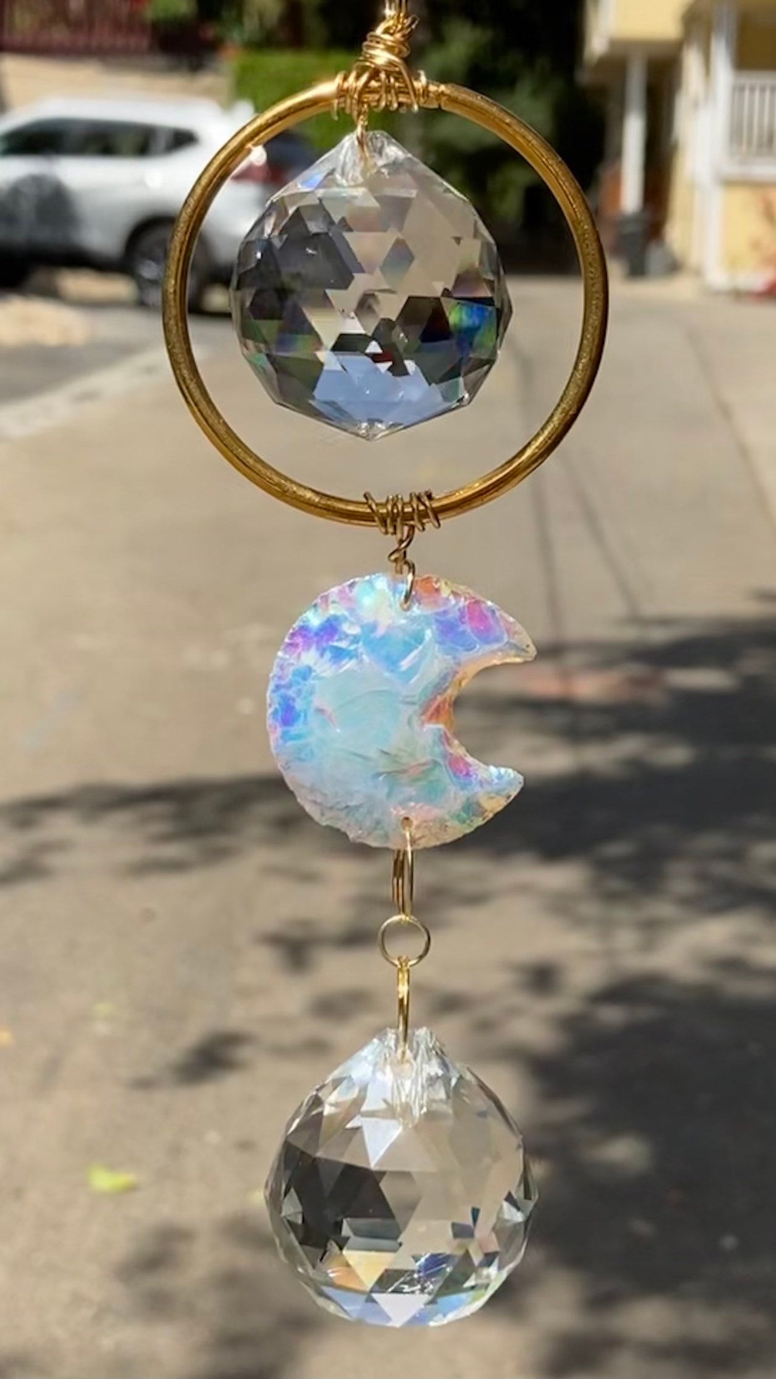 Crescent Moon boho moon home decor garden decor copper Etsy