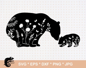 Download Floral Bear Svg Etsy