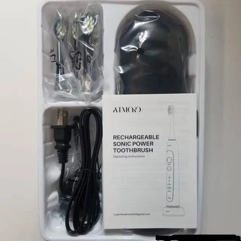 ATMOKO Sonic Power Ultra Whitening Toothbrush, 6 Indicator Dupont Brush