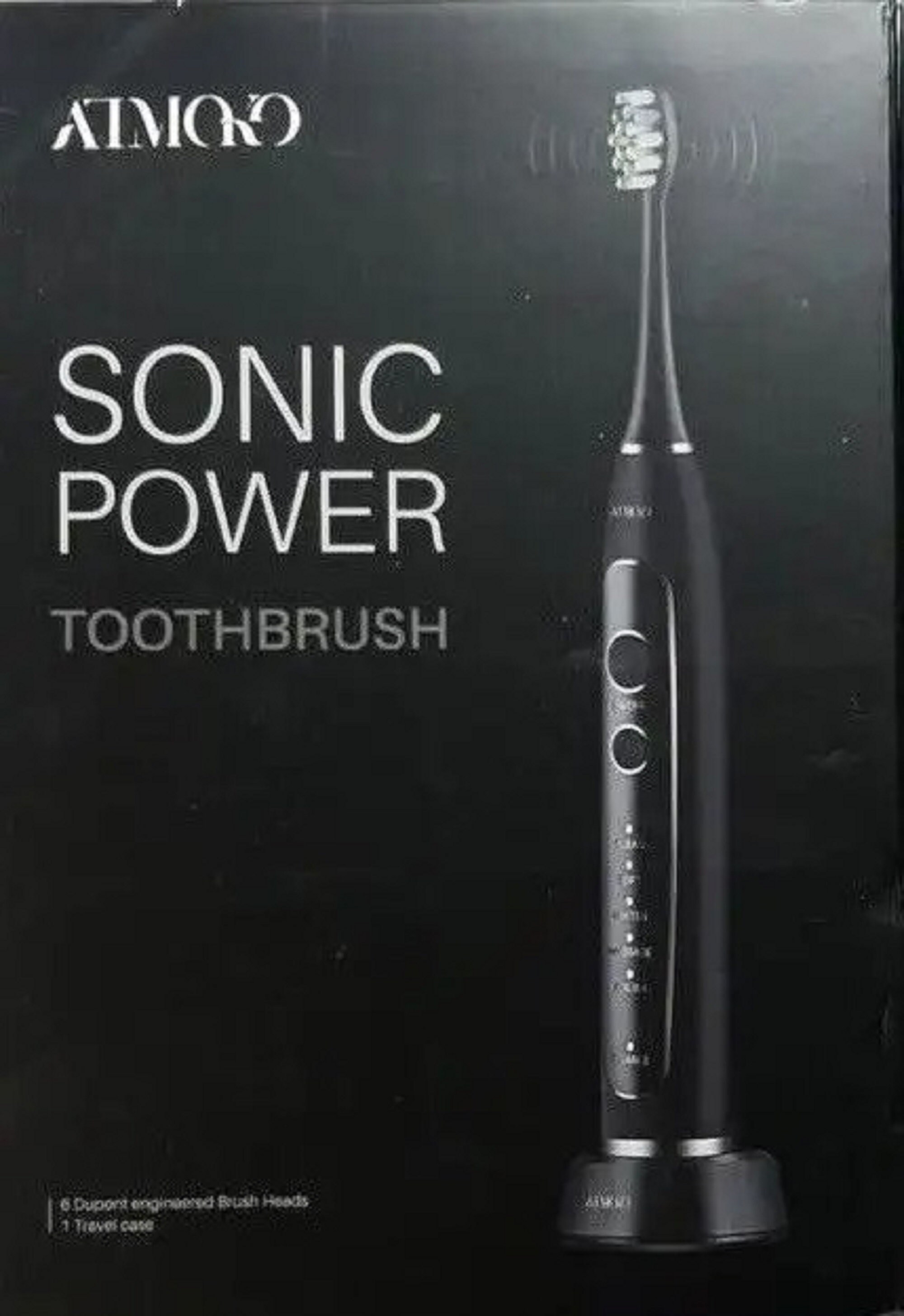 ATMOKO Sonic Power Ultra Whitening Toothbrush, 6 Indicator Dupont Brush