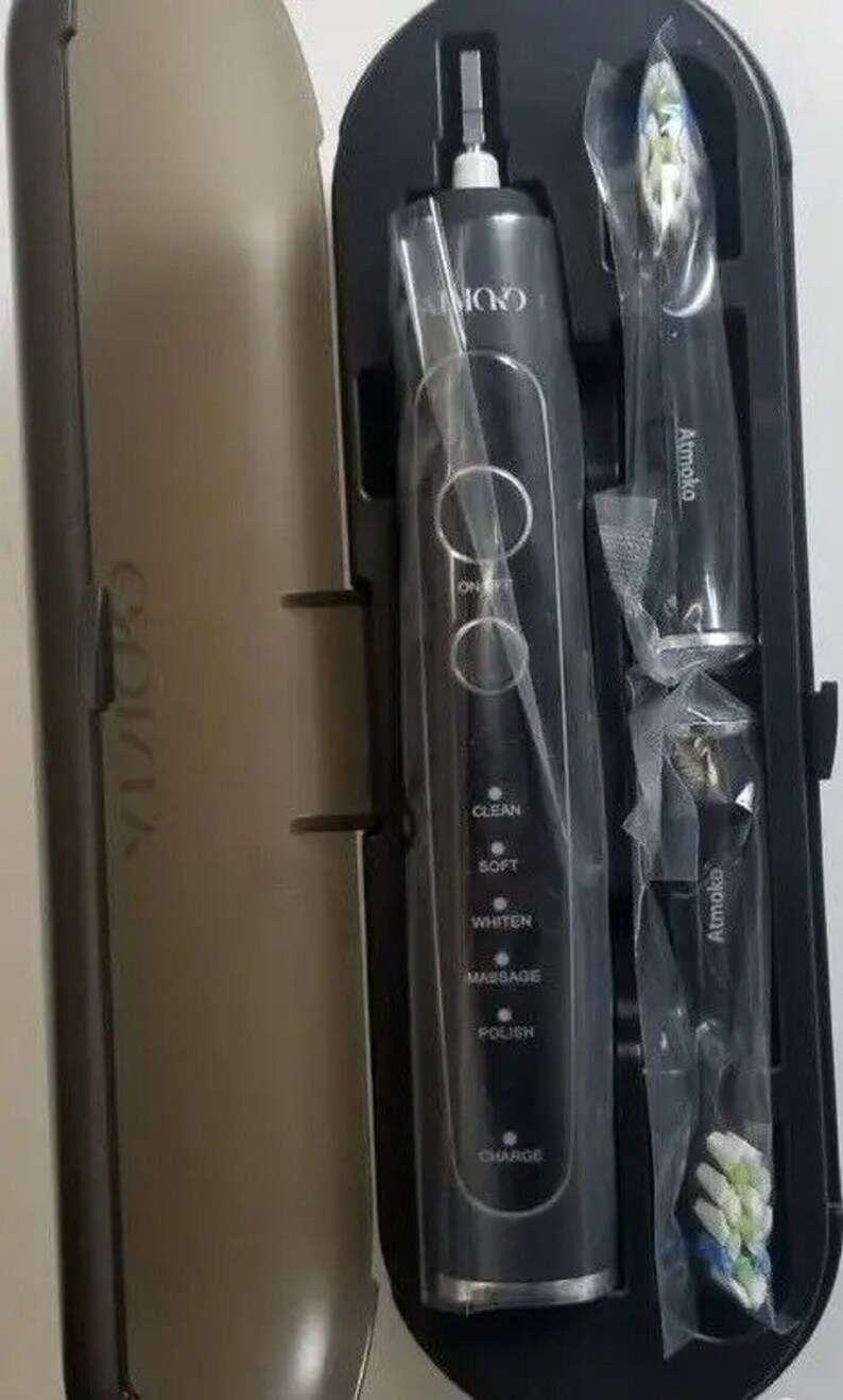 ATMOKO Sonic Power Ultra Whitening Toothbrush, 6 Indicator Dupont Brush