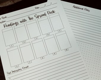 PRINTABLES || The Spread Deck Worksheet #2 || Ask About Making a Personalized Book!