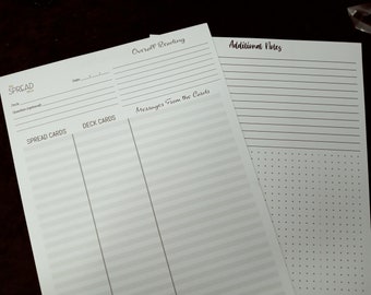 PRINTABLES || The Spread Deck (Double Sided) Worksheet #3 || Ask About Making a Personalized Book!