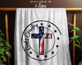 Patriotic Christian God's country blanket, veteran gift, armor of god, christian gifts, christian merch, god bless america, god is good