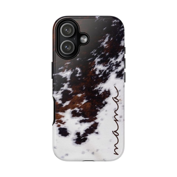 Western cowhide mama iphone case, gift for mom phone case, mother's day gift, aesthetic iphone case, country phone case, cow gifts, cowgirl