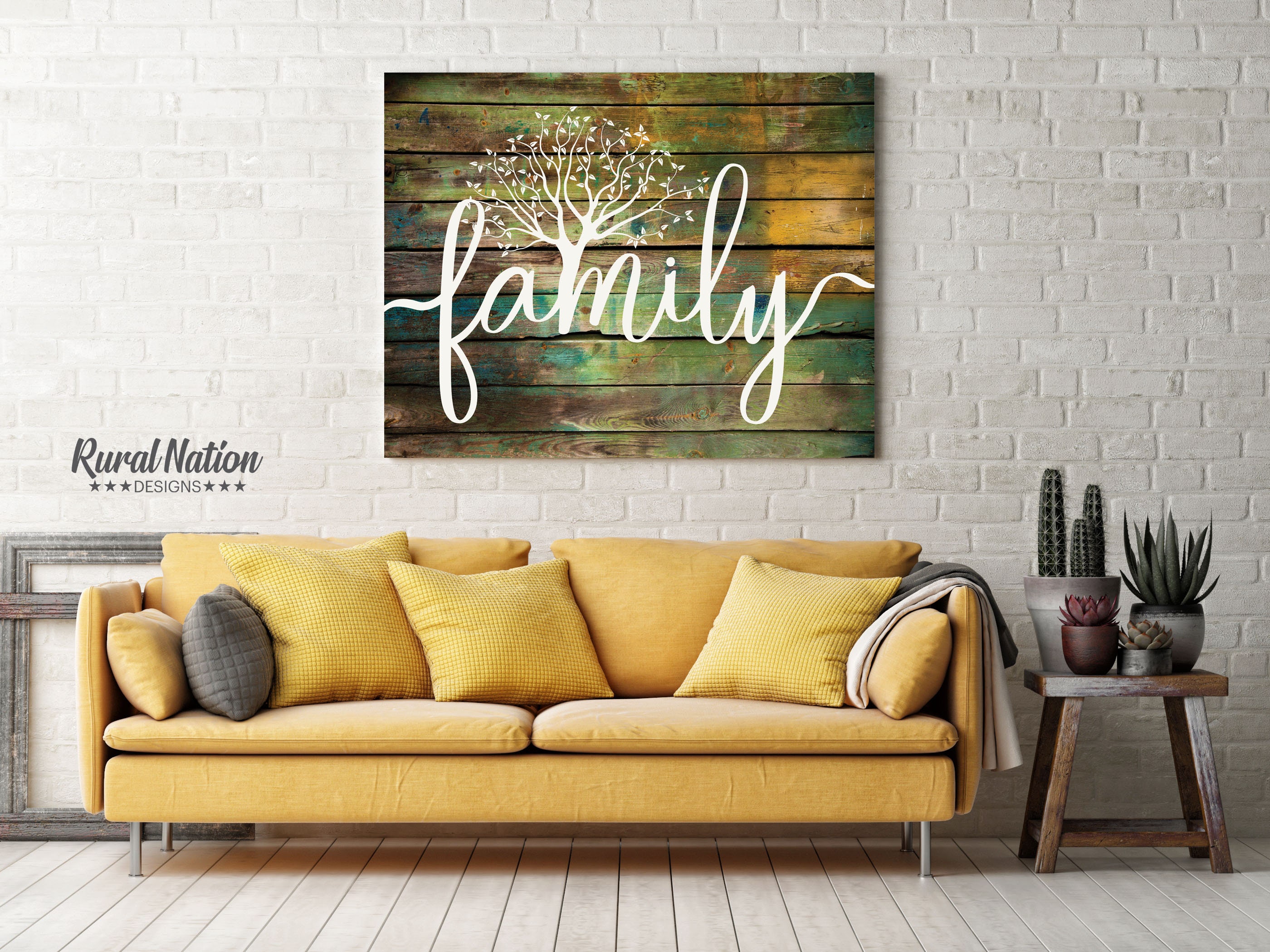 Family Tree Rustic Wall Art Wood Decor Family Wall Sign - Etsy
