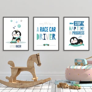 Stampe di pinguino, Set di 3 stampe, Regalo per neonato, Cute Nursery Print, Stampe per bambini, Oggettistica per la casa, Wall Art, Set di 3 pinguini