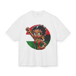 Maglietta Betty Boop Black History, maglietta unisex, maglietta in cotone, maglietta grafica, maglietta vintage con cartoni animati