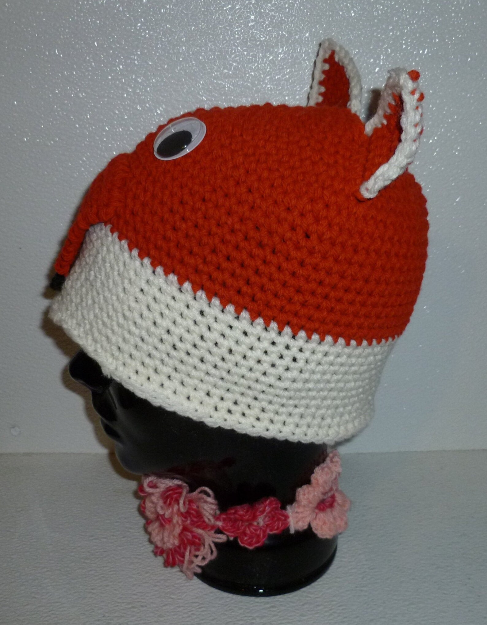 Crochet Hat Beanie Adult Size FOX Style Googly Eyes Hand Made Etsy