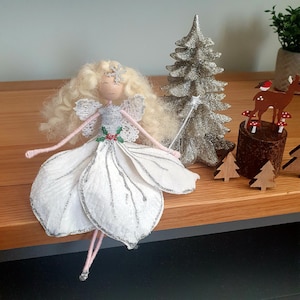 Christmas Fairy Doll - Blonde Hair Fairy Doll - Magical Fairy - Fairy on Top - Fairy with Magic Wand - Childrens Fairy Doll