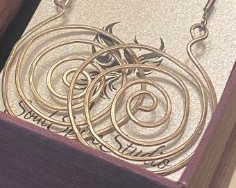 Spiral Energy Earrings in Sterling Silver - Handmade