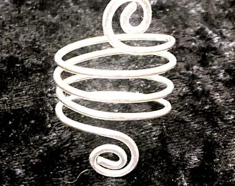 Handmade Double Swirl Wrap Ring in Sterling Silver - Handmade