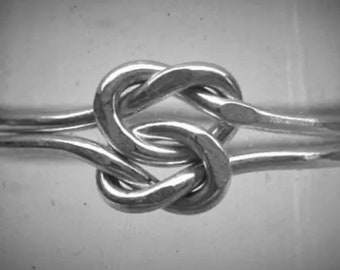 Silver Wire Double Love Knot Ring