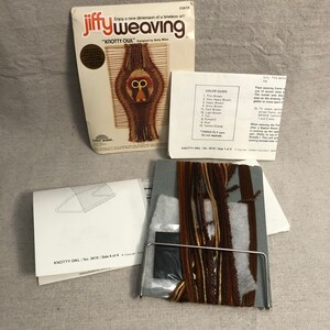Kit De Tissage Jiffy Sunset 1977 - Hoot Owl 3411 De Betty Miles - Neuf Mais Emballage Abîmé
