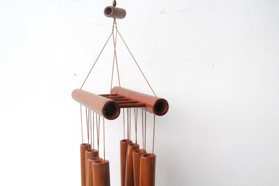 Bambú Artesanía Escalera Bamboo Madera Viento Campanas | Etsy