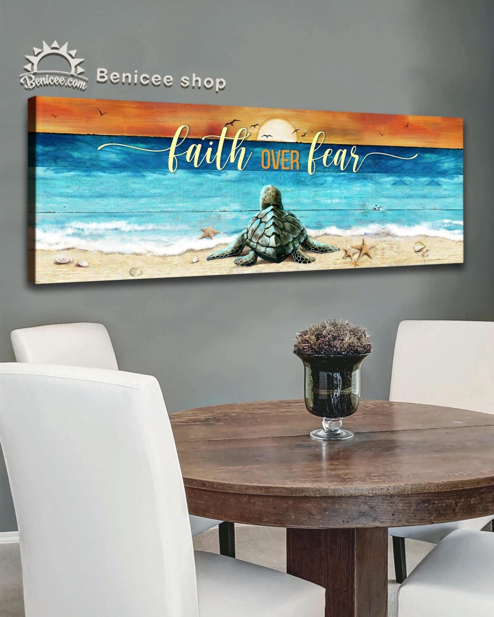 Coastal Wall Art Framed/Wrapped Large Canvas 16x48 inches Etsy