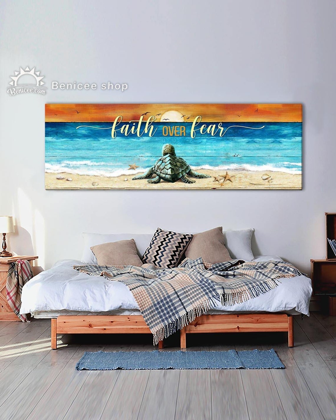 Coastal Wall Art Framed/Wrapped Large Canvas 16x48 inches Etsy