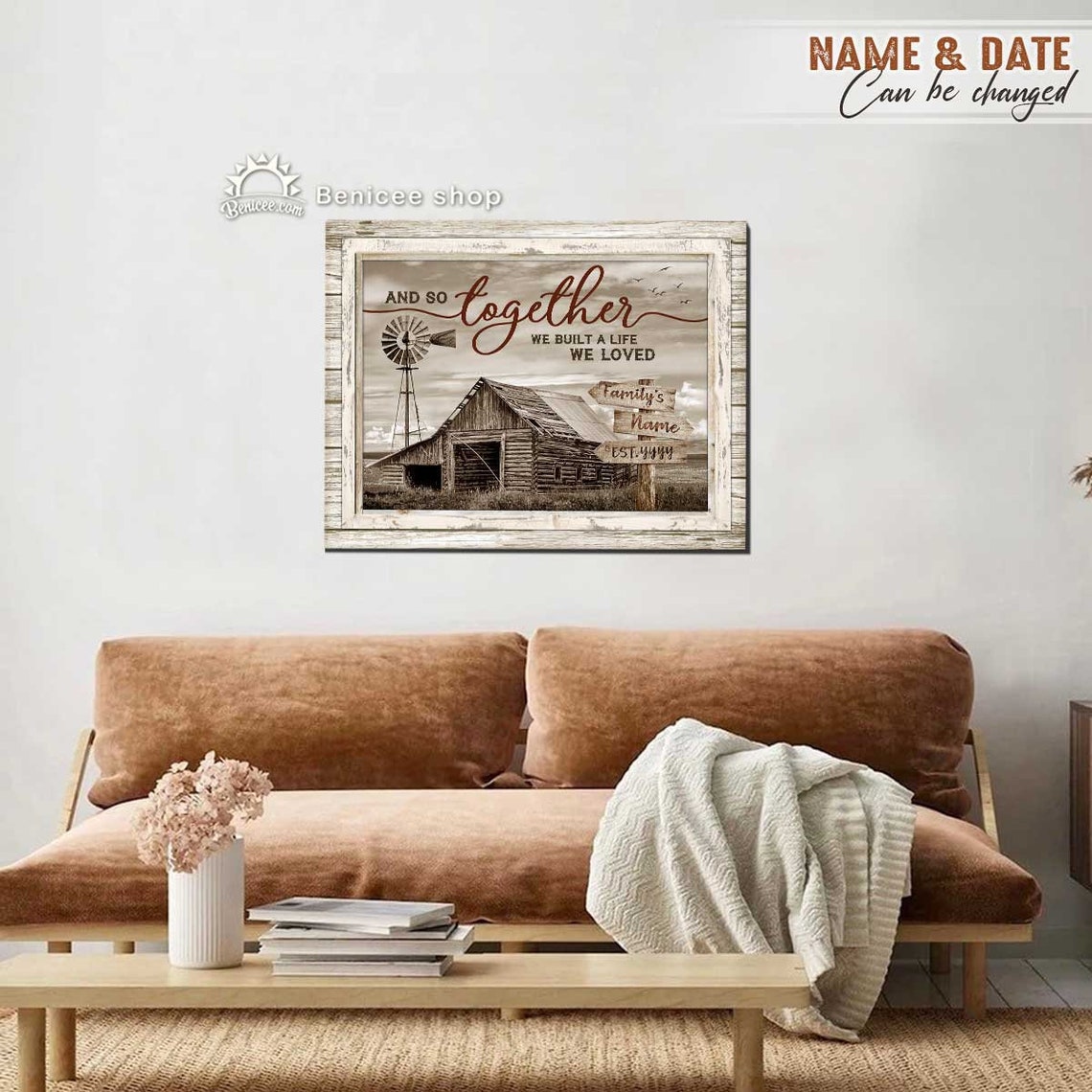 Farmhouse Wall Art Canvas Top 5 Personalized Canvas And So Etsy