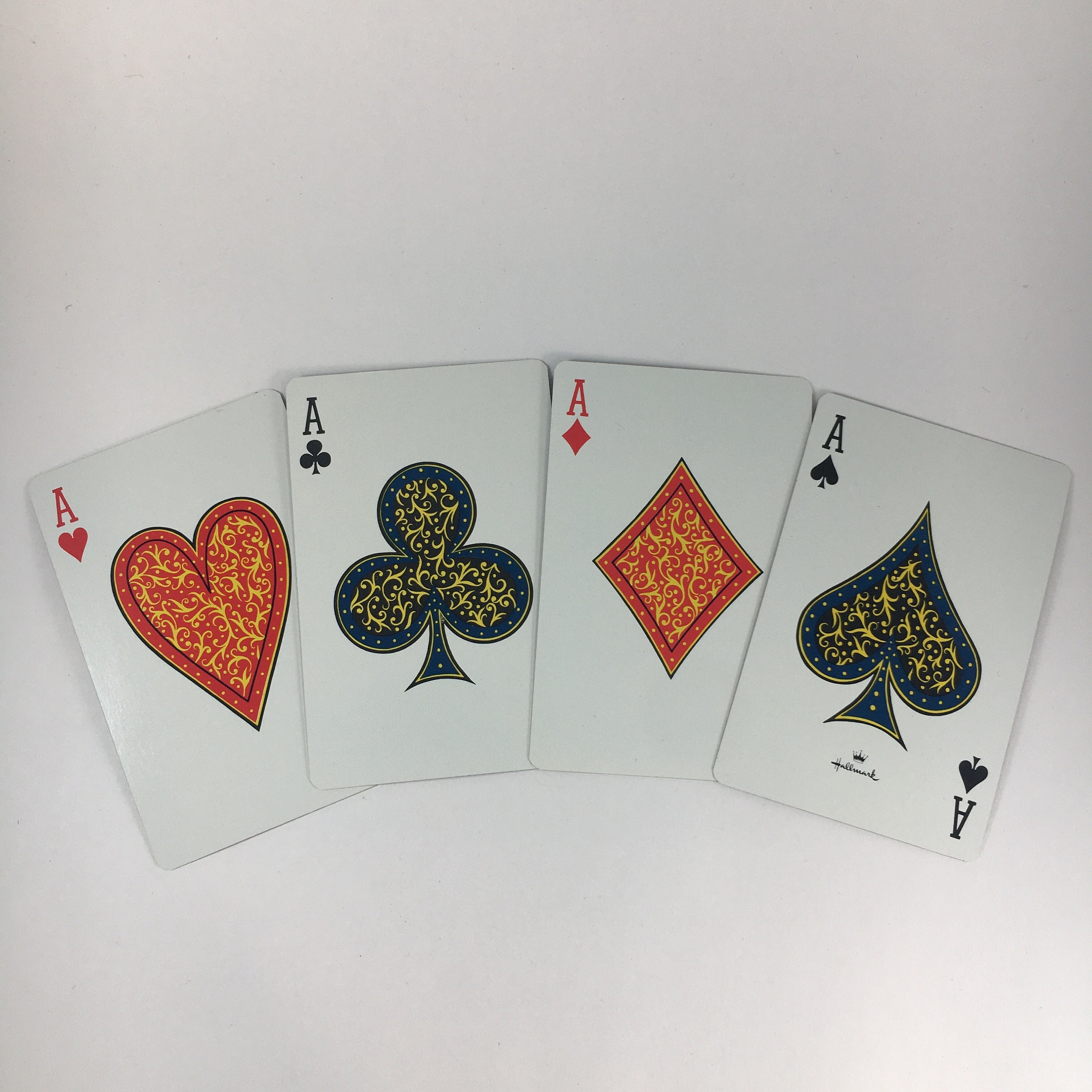 Vintage Hallmark Playing Cards / Bridge Set Gold Gilt Edges / Etsy