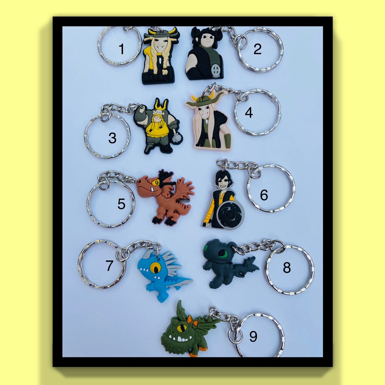 How To Train Your Dragon Keyrings / Keychains Dragons Etsy