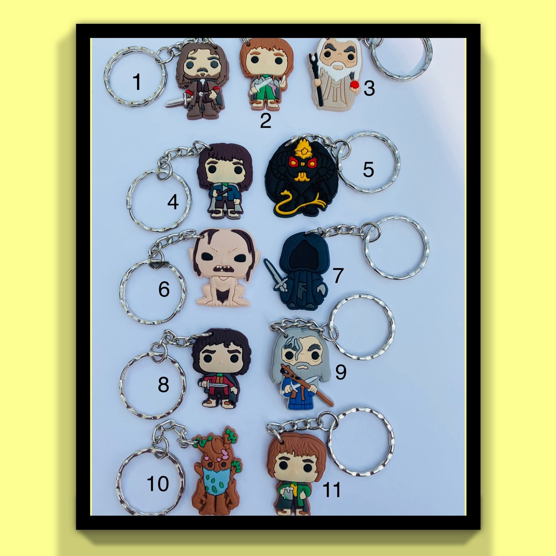 The Lord Of The Rings The Hobbit Keyrings / Keychains LOTR Etsy