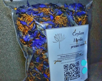 Organic Dried Blue Lotus Flowers,Nymphaea Caerulea, Blue tea, Herbal Tea