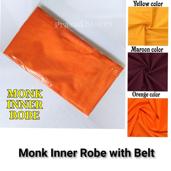 Theravada Buddhist Monk Inner Robe with Belt - Monk Clothes , Sri Lankan Handmade.