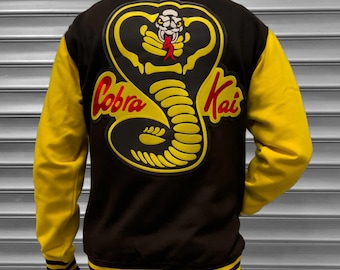 Chaqueta de béisbol bordada Cobra Kai