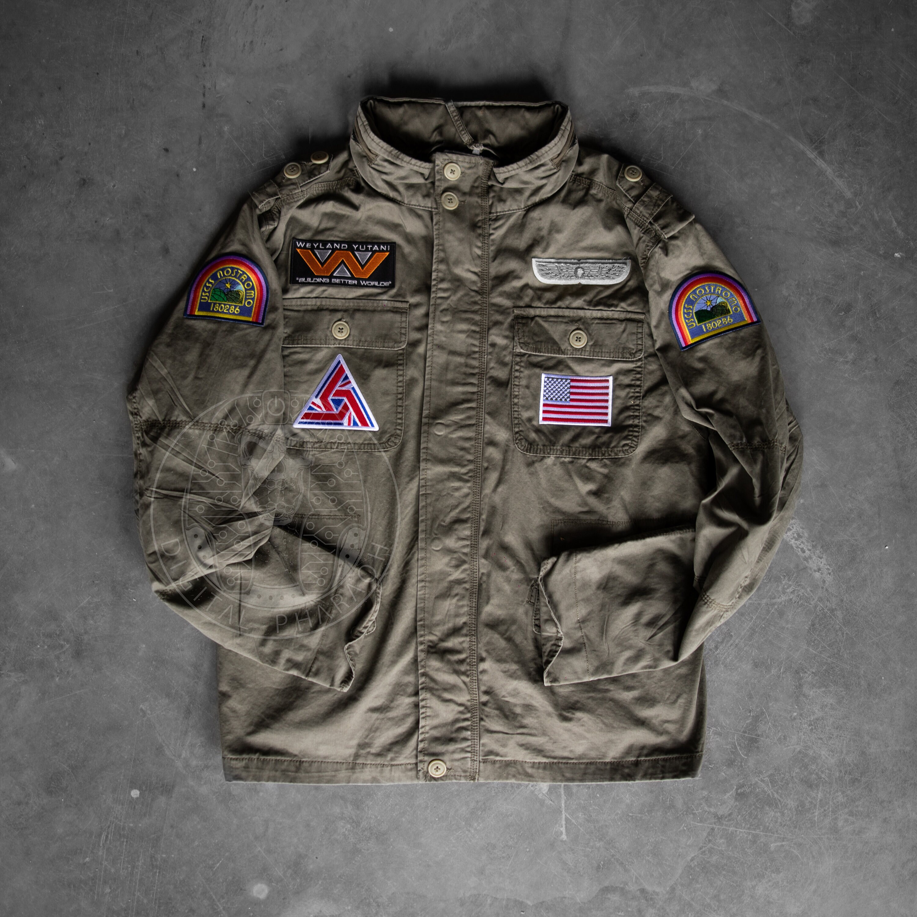 Aliens Nostromo Embroidered Patch Flight Jacket
