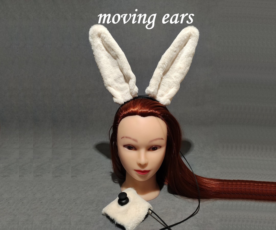 Cream Movable Rabbit Ears 