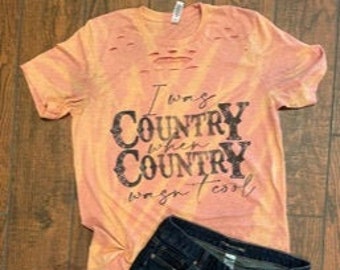 Distressed Country Music Shirt - Etsy