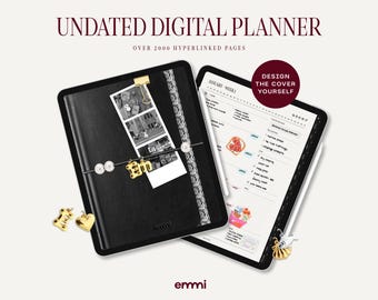 Undated Digital Planner | Customisable | Minimalist iPad Planner | Daily, Weekly & Monthly Planner | GoodNotes