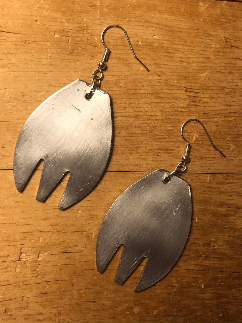 Silverware Earrings; Fork Earrings